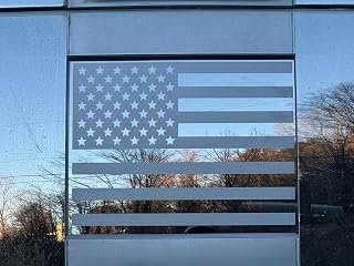 Generic for Hond@ Ridgeline 2019-2026, Rear Middle Window American Flag Decal Sticker, Matte Black Window Flag Decal for Truck, for Hond@ Ridgeline Accessories
