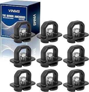 DZ97903 Tie Down Anchors 9Pcs Truck Bed Side Wall Anchor Compatible with Chevy Colorado,Chevy Silverado 1500 2500 3500 4500 5500 6500,GMC Canyon,GMC Sierra 1500 2500 3500