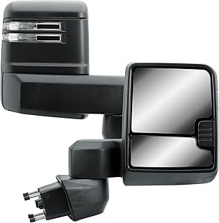Passenger Right Side Door Towing Mirror Power and Heated with Signal Light No Spot Light with Back Cover For Chevrolet Silverado GMC Sierra 2500HD 3500HD from 2019 to 2025