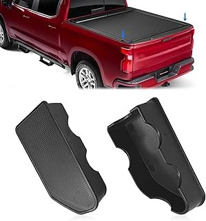 Pleoos Bed Rail Stake Pocket Covers Compatible with GMC Sierra 1500/Chevy Silverado 1500 2019-2023 2024 & Silverado/Sierra 2500/3500HD 2020-2024 Truck Rear Holes Caps Bed Rail Holes Plugs Covers(2PCS)