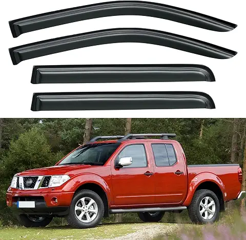 Window Visors Rain Guards for 2005-2021 Nissan Frontier Crew Cab