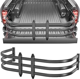 Truck Bed Extender, Aluminum Retractable Tailgate Extender, 55"-68" Adjustable Length, Drill Required, Fits for Tacoma, Gladiator, Frontier, Colorado/Canyon, Ranger, Ridgeline