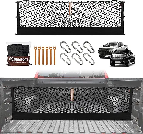 Muslogy Cargo Net for 2013-2026 Chevy Silverado GMC Sierra 1500/2500/3500HD