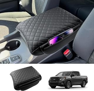 2024 2025 2026 Ridgeline Accessories Center Console Cover for Honda Ridgeline (Sport/RTL/TrailSport/Black Edition), Cushion&Comfy Leather Armrest Cover 2026 2025 Ridgeline Accessories
