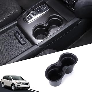 TPE Cup Holder Coasters for Honda Pilot 2016-2022/ Ridgeline 2020-2023/ Passport 2019-2023 Accessories, Center Console Non-Slip Honda Pilot Cup Holder Insert Coaster Black