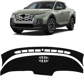 KUST Black Dash Cover for Hyundai Santa Cruz 2022 2023 2024 (Not fit for 12.3 inch Navigation Screen) Polyester Dashboard Cover Non-Slip Interior Accessories for Hyundai Santa Cruz