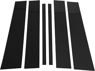 6 Pcs Door Pillar Window Trim for Nissan Titan 2004-2015 Front Rear Left Right Anti Scratch Sticker Pillar Posts Door Outer Exterior Cover Black