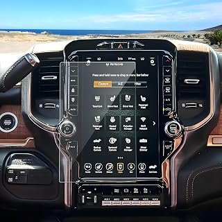 Anti-Glare Matte 2019-2026 Ram 1500/2500/3500 Screen Protector, for Ram Trucks 12-inch Touchscreen (Laramie/Rebel/RHO/Limited/TRX), 9H Tempered Glass 2025 Ram Accessories Anti-Fingerprint 12"