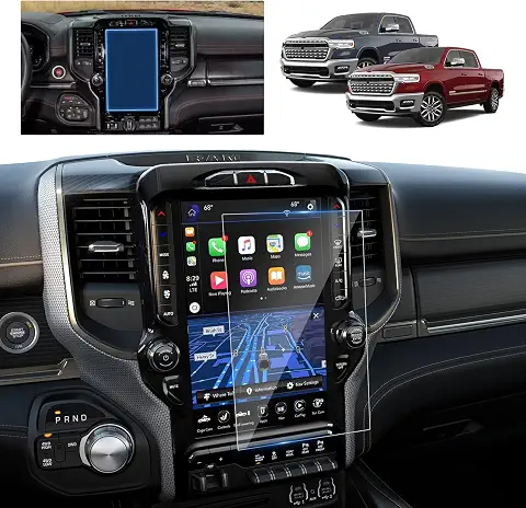 Ram 12 Inch Screen Protector for 2019-2026 Dodge Ram 1500 2500 3500 Uconnect 5 Nav Pickup Truck 12-In Display Ram 1500 Accessories 9H Anti-Scratch Tempered Glass Protective Film
