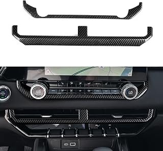 Youtaiche ABS Carbon Fiber Interior Center Console Dash Air Vent Cover Trim for Chevrolet Colorado/GMC Canyon 2023 2024 2025 2026 Accessories