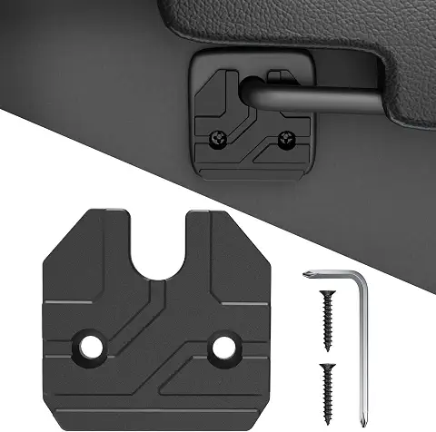 Sun Visor Repair Kit Fits for Dodge RAM 1500 Trucks 2019-2026, 1 Pack Aluminum Black Sun Visor Clip, Car Sun Visor Fixer, Truck Visor Clip Fix Kit, Visor Clips for Cars, Dodge Ram 1500 Accessories