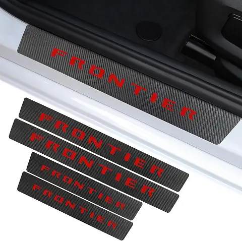 Car Door Sill Protector Compatible with Nissan Frontier Accessories, for Frontier Sill Scuff Plate Sticker Decoration