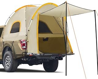 Pickup Truck Tent with Awning Shade,Waterproof PU5000mm Oxford for 5-5.2 FT Truck Bed for Camping Travel Outdoor Activities for Chevy Colorado,Jepp Gladiator,Ford Ranger,GMC Canyon,Frontierm,Tacoma