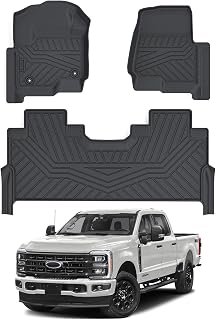Cartist Floor Mats for 2017-2024 2025 2026 Ford F-250/F-350/F450 Super Duty Crew Cab w/Under Seat Storage, All Weather Floor Liners for F-250 Accessories, Heavy Duty Car Mats, Car Accessories