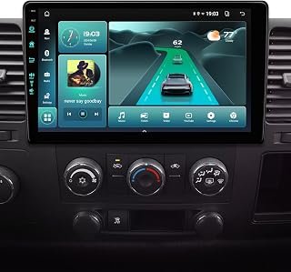 5GWiFi6(4Ram 64Rom)(1201Mbps) 10th for Chevy Silverado 2007-2013 Tahoe Equinox GMC Sierra Yukon Car Radio Android 13 Stereo with Wireless/Wire CarPlay Android Auto,1080P Camera