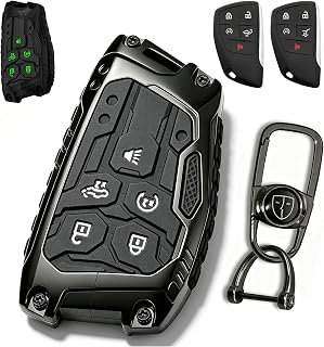 Mech Style Heavy Metal Key Fob Cover for 2022-2026 Silverado & Sierra 1500