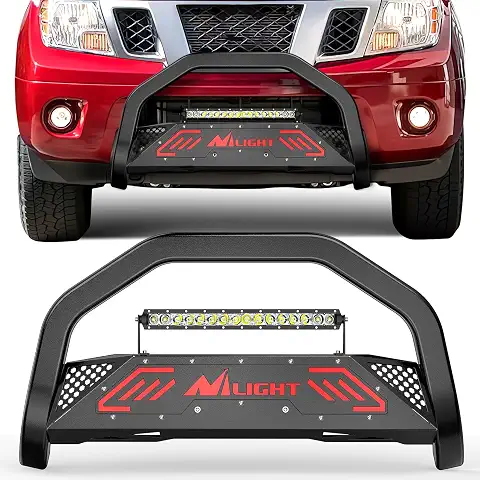 Nilight Bull Bar with Light for Nissan Frontier 2005-2021 (Remove Tow Hook)