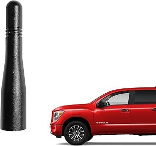 Titan Truck Short Antenna Fit for Nissan Titan 2004-2025 2026 | Black 3 inches | Short Replacement Antenna | Optimized Radio Reception | Car Wash Safe | for Nissan Titan xd Radio Accessories