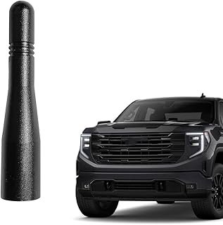 for GM Truck Short Antenna Fit for GMC Sierra and Chevy Silverado All Models | Black 3 inches Short Replacement Antennase | for Sierra Silverado Truck Antenna Accessories | Car Wash Safe