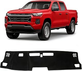 KUST Dash Cover Mat for 2023-2025 2026 Chevy Chevrolet Colorado/GMC Canyon Non-Slip Dashboard Cover Polyester Interior Accessories for Colorado/Canyon (Black)