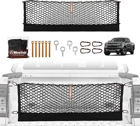 Muslogy Cargo Net for Ford Ranger 2024 2025 2026 Accessories