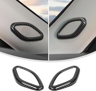 Linskip Side Speaker Trim Compatible with 2007-2013 Avalanche Silverado & Sierra 1500 & 2007-2014 2500HD 3500HD Tahoe Suburban Yukon, A-Pillar Speaker Cover, Carbon Fiber Black