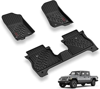 3W Floor Mats for Jeep Gladiator 2020-2026 1st & 2nd Row