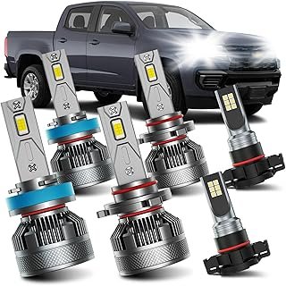 Fits for 2013-2022 Chevrolet Colorado High Low Beam Fog Lights Bulbs Combo