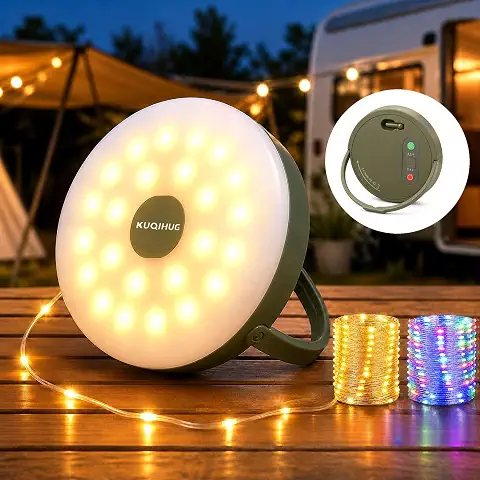 Rechargeable camping string lights