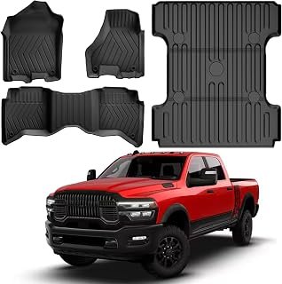 6.4FT Truck Bed Mat for 2019-2027 Dodge Ram 2500/3500 Crew Cab Floor Mats