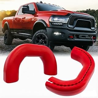 Front Tow Hook Cover for 2019-2026 RAM 2500 RAM 3500, RAM 2500 Accessories, Tow Hitch Covers, RAM 3500 Truck Accessories, Dodge RAM 2500 Accessories, Heavy Duty Parts, Silicone, Red (2 Pack)