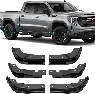Mud Flap Delete Compatible with GMC Sierra 1500 2019-2025 2026, Front & Rear Mud Flap