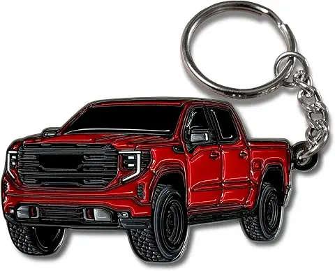 Sierra Keychain compatible with GMC Sierra 1500 Accessories AT4 Denali 2025 2024 2023 Fob Key Chain Truck
