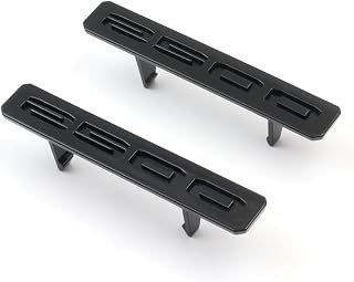 2Pc Front Bumper Fascia Side 2500 Emblems 3D Nameplates Badge Replacement for 2024+ Sierra 2500HD 86578370 86578372 (Gloss Black)