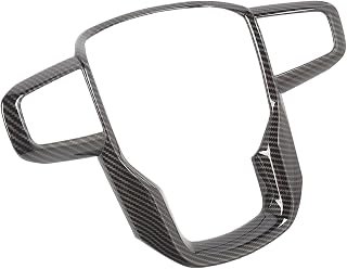 Linskip Steering Wheel Cover Trim Compatible with 2019-2026+ GMC Sierra 1500 & 2020-2026+ GMC Sierra 2500HD 3500HD & 2021-2024 GMC Yukon, Interior Accessories Carbon Fiber Black