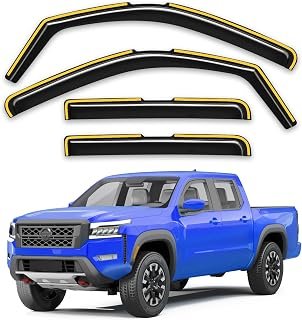 in-Channel Window Visors Rain Guards for Nissan Frontier 2022-2026 Crew Cab