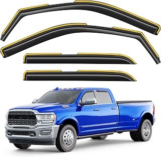Window Rain Guards for Dodge RAM 2500 3500 2019-2026 Crew Cab/Mega Cab
