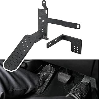JOYTUTUS Dead Pedal Foot Rest Pad Compatible with 2007-2026 Wrangler JK JL 4X4 4XE & Gladiator JT No Drilling Left Side Foot Rest Kick Panel with Anti-Slip Surface & American Flag Design
