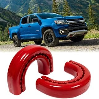 Tow Hook Cover for 2015-2026 Chevy Colorado Trail Boss & 2015-2022 GMC Canyon, Chevy Colorado Accessories, GMC Canyon Accessories, Tow Hook Covers, Heavy Duty Parts, Silicone, Red (2 Pack)