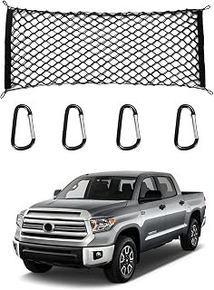 for Toyota Tundra Envelope Style Truck Bed Cargo Net - Fits 2013-2024 2025 2026 Tundra Accessories Cargo Net for Pickup Truck Bed - Heavy Duty Carabiners