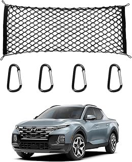 for Hyundai Santa Cruz Envelope Style Truck Bed Cargo Net - Fits 2013-2024 2025 2026 Santa Cruz Accessories Cargo Net for Pickup Truck Bed - Heavy Duty Carabiners