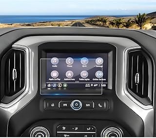 2022-2025 2026 Silverado 1500 2500 3500 Screen Protector for (WT/Custom/Custom Trail Boss) (7Inch Touchscreen), 9H Tempered Glass 2025 Chevy Silverado Accessories Anti-Scratch&HD Transparent 7"