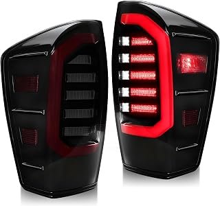 MAYELLO Smoked Black Full LED Tail Lights for 2016–2023 Toyota Tacoma Pickup SR/TRD/Limited/Trail – Stealth Style Upgrade, Plug & Play Rear Lamps Replacement