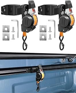 Retractable Ratchet Straps Compatible with Toyota Tacoma & Tundra Bed Rails