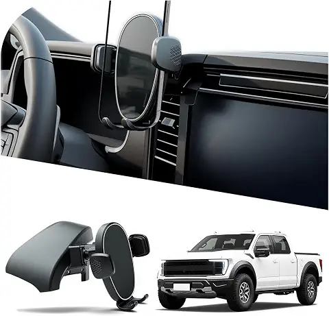 Phone Holder for F150 (2021-2024 2025, 14th Gen), Dash Phone Mount for Truck, 360° Mobile Holder, Hands Free Automobile Cradlest for iPhone, Samsung & Android, Car Gadgets & Accessories for Ford F-150
