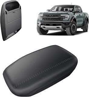 2026 Ranger Armrest Hidden Organizer - One-piece Molding Silicone Center Console Armrest Cover with Hidden Storage Box For 2023-2026 Ford Ranger(XL/XLT/Lariat/Raptor) Accessories - Easy to Install