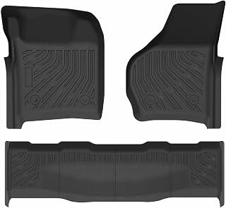 F250 Floor Mats - Car Mats for Ford F250 F350 1999-2007 (Only for Crew Cab) Super Duty, All Weather Floor Mat for F350 Accessories, Heavy Duty Rubber Mats, Car Accessories