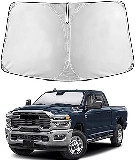 EcoNour Windshield Sunshade Compatible for Dodge Ram 2500 3500 2010-2026
