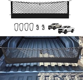 Truck Bed Cargo Net Truck Netting Custom Fit for Chevrolet Colorado & GMC Canyon 2026 2025-2023 Pickup Tailgate Organizer Net Heavy-Duty Elastic Truck Storage Grocery Mesh Net-Envelope Style