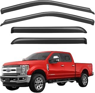 Window Visors Rain Guards for 2017-2026 Ford F250-F550 Super Duty Crew Cab